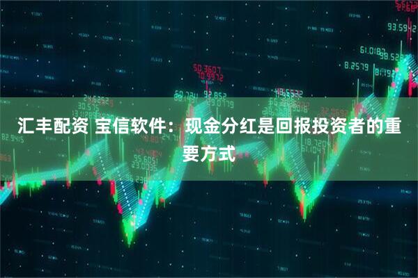 汇丰配资 宝信软件：现金分红是回报投资者的重要方式
